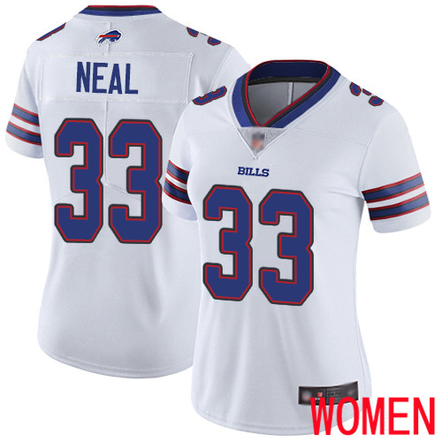 Women Buffalo Bills 33 Siran Neal White Vapor Untouchable Limited Player NFL Jersey